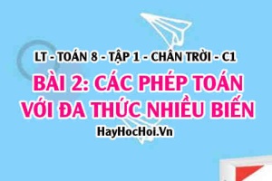 Các phép toán với đa thức nhiều biến, cộng trừ nhân hai đa thức, chia đa thức cho đơn thức? Toán 8 Chân trời tập 1 Bài 2 C1